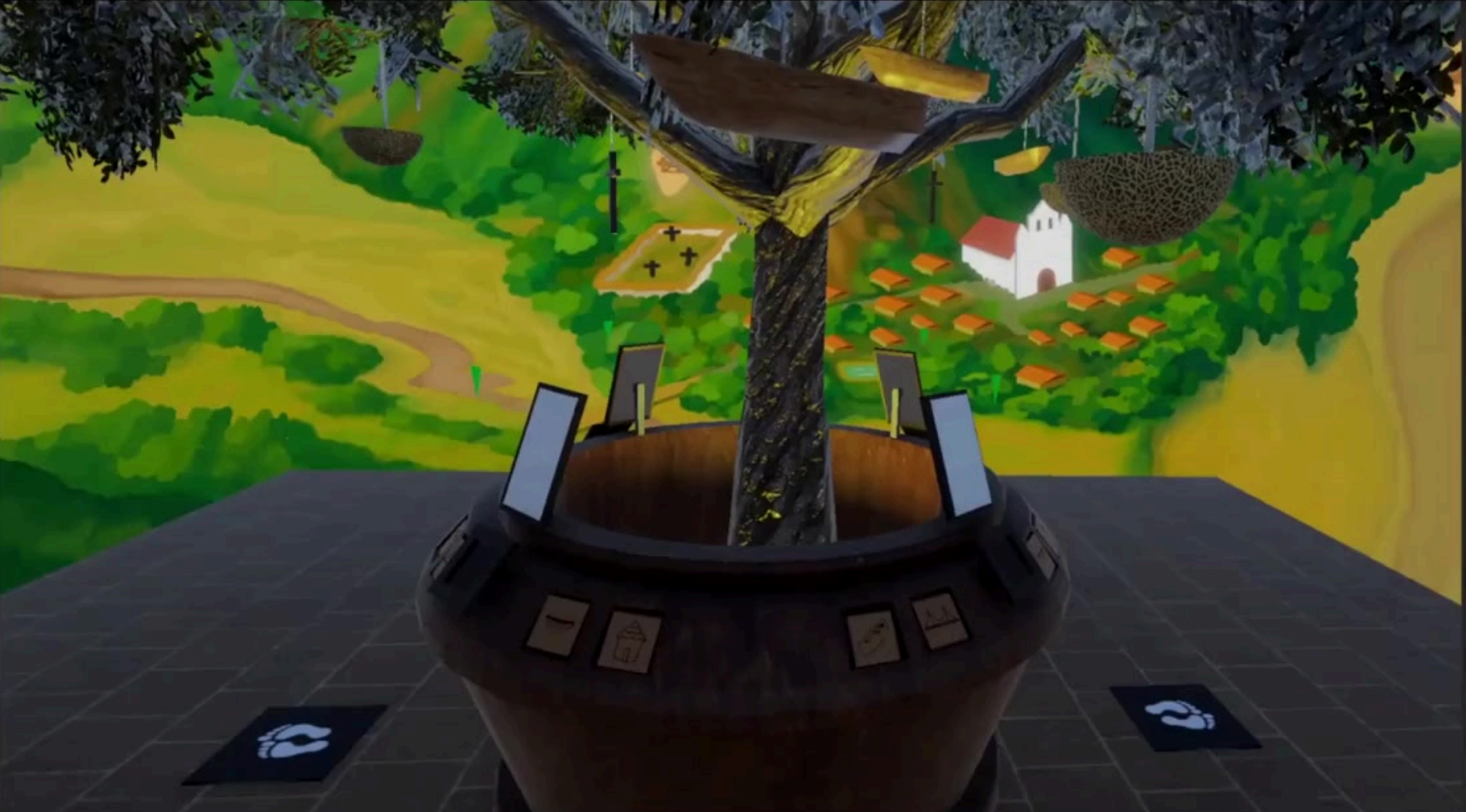 Montaje de realidad virtual del Museo Juan del Corral